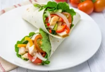 Wrap de Frango com Legumes: Sabor e Saúde em Cada Mordida! Wrap de Frango e Vejetais